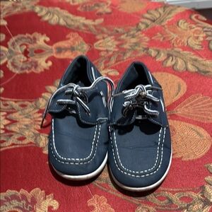 Navy Blue Kids Boat Shoes